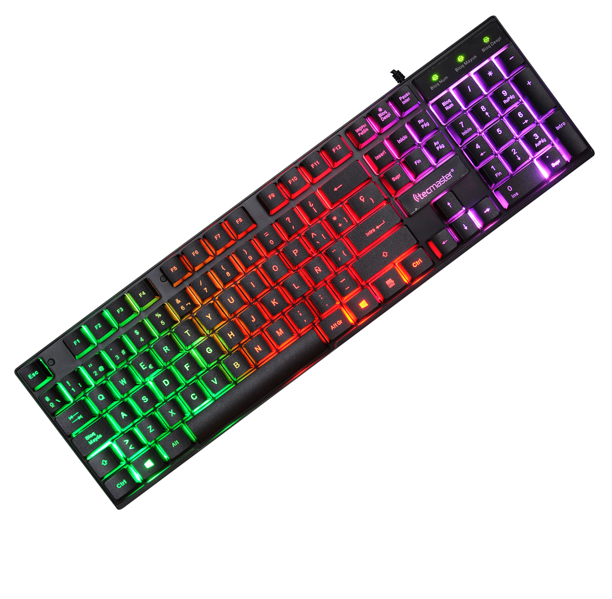 Teclado Gamer con Retro Iluminación RGB Tecmaster TM-100510