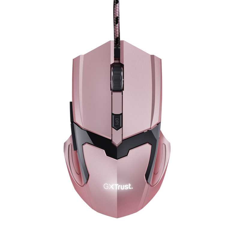 Mouse Gamer Rosado Trust Gxt 101P Retro-iluminado