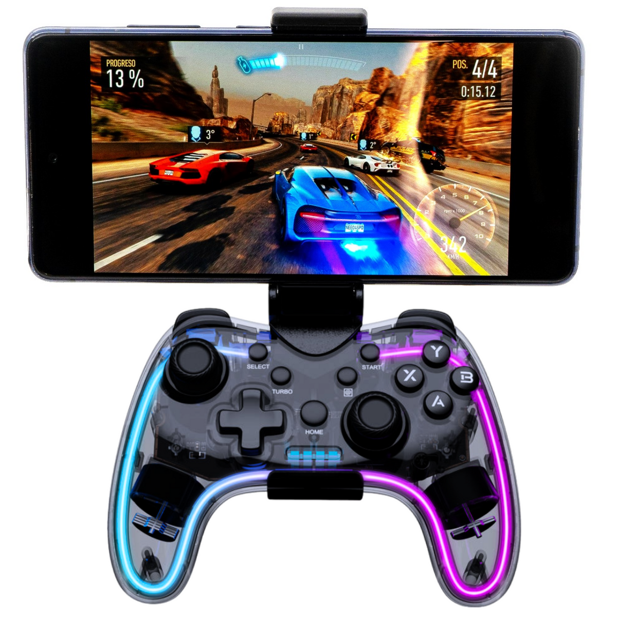 Gamepad Inalámbrico Bluetooth Multiplataformas Deluxe RGB