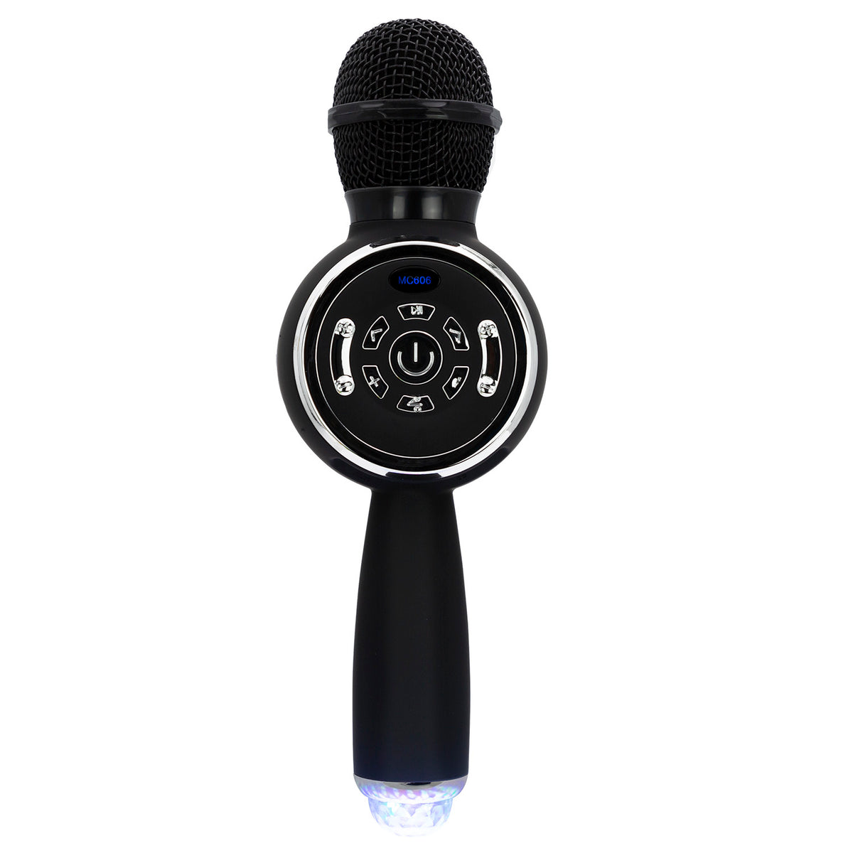 Micrófono Parlante Karaoke BT TWS con Luces Recargable Black