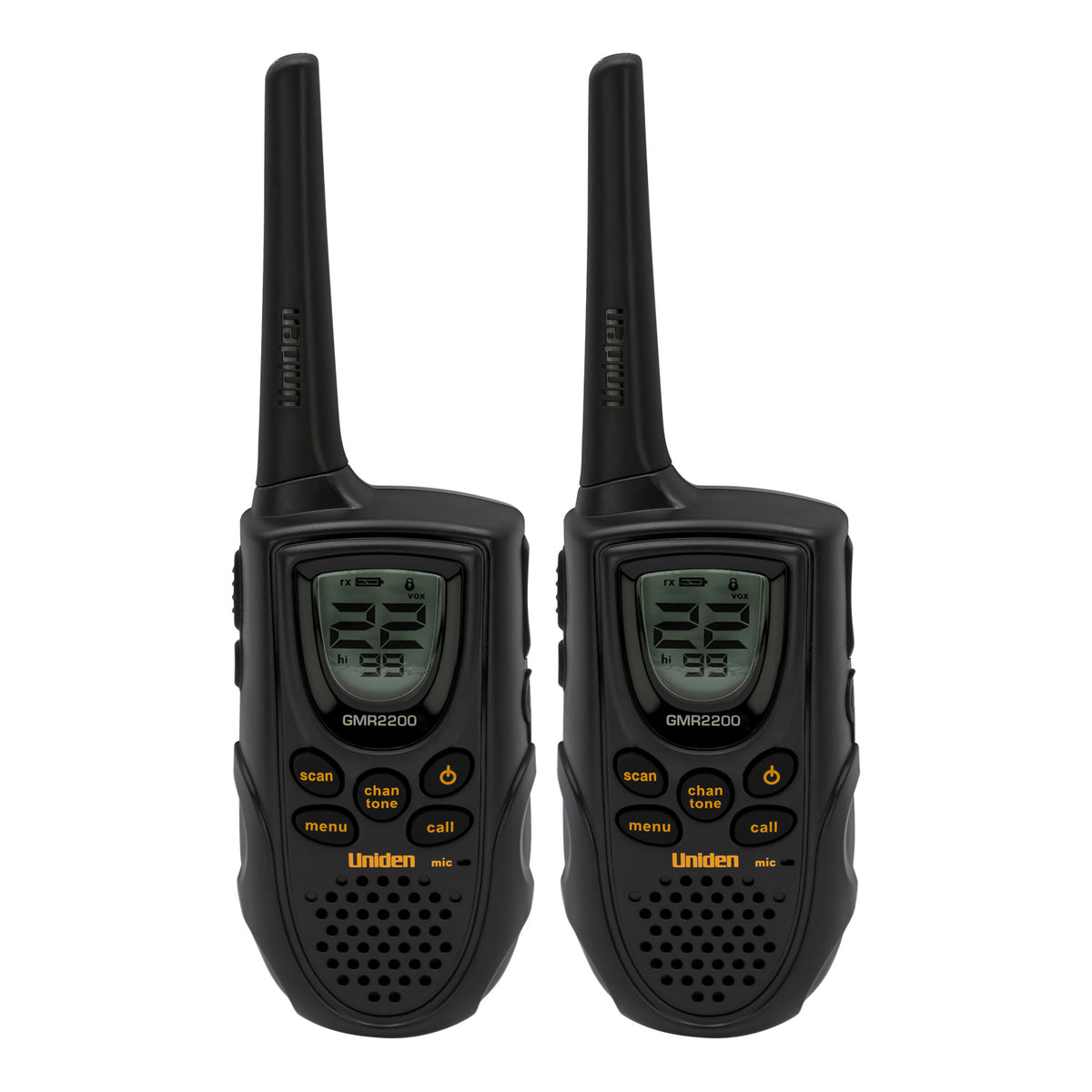 Kit Radiotransmisores Walkie Talkie Uniden 22 KM GMR2200-2CK