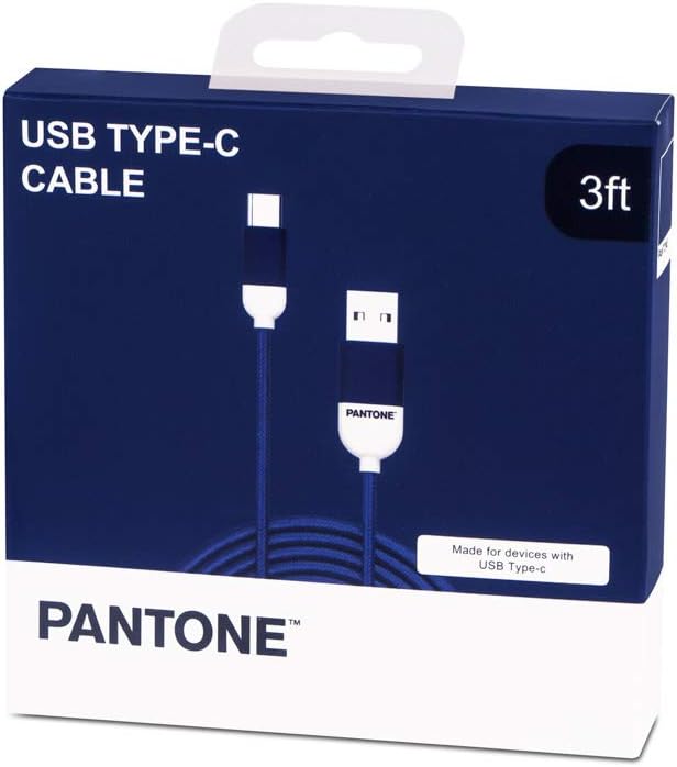 Cable De Datos Type-C Reforzado 1M Pantone Android Auto Blue