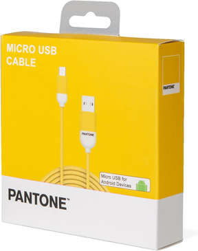 Cable De Datos Micro USB 1 MT Pantone High Speed Amarillo