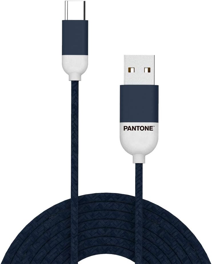 Cable De Datos Type-C Reforzado 1M Pantone Android Auto Blue