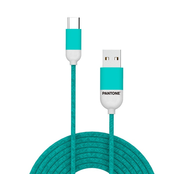 Cable De Datos Type-C Reforzado 1M Pantone AndroidAuto Green