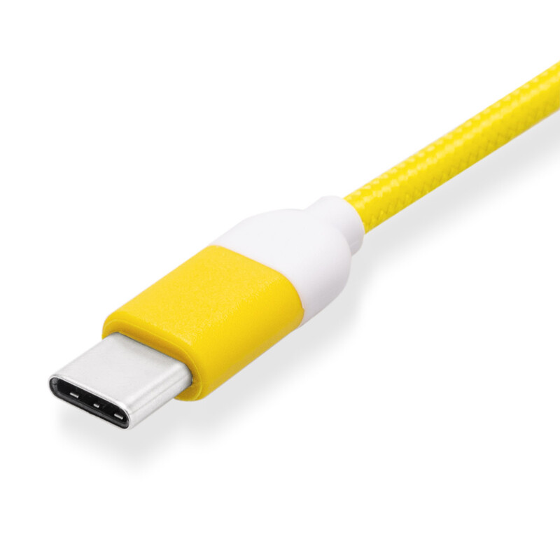 Cable De Datos Type-C Reforzado Pantone Android Auto Yellow