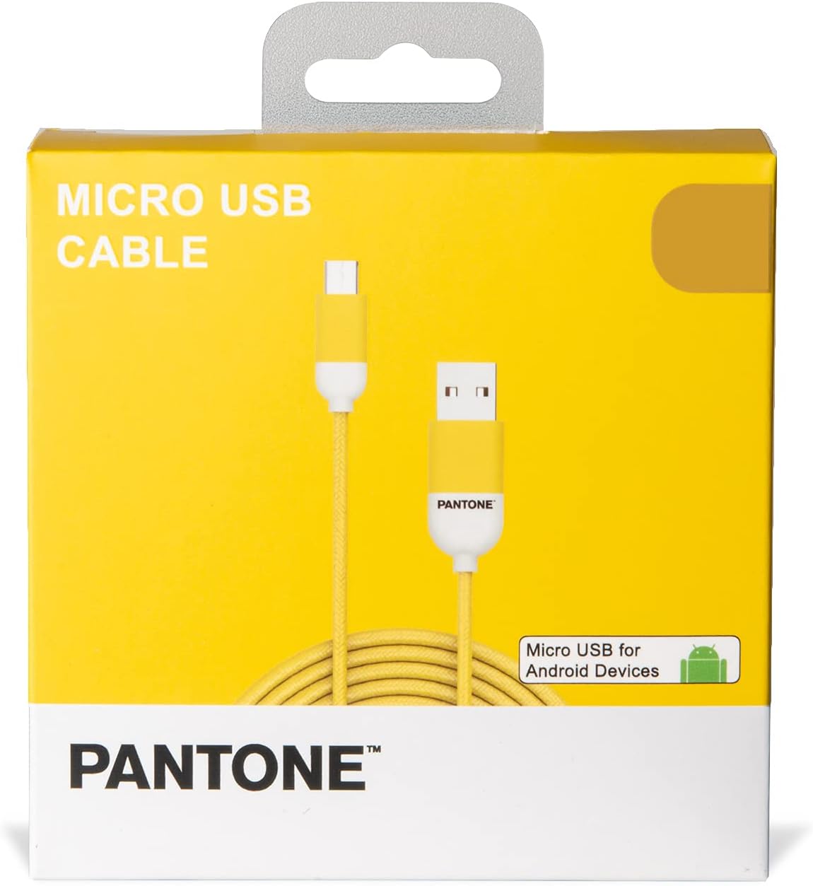 Cable De Datos Micro USB 1 MT Pantone High Speed Amarillo