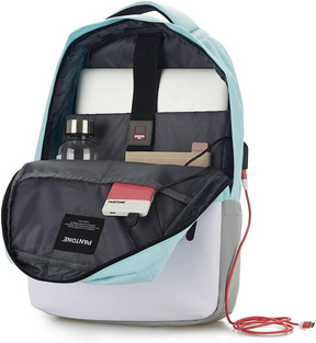 Mochila Turquesa Pantone de Notebooks 16” + Cable Carga USB