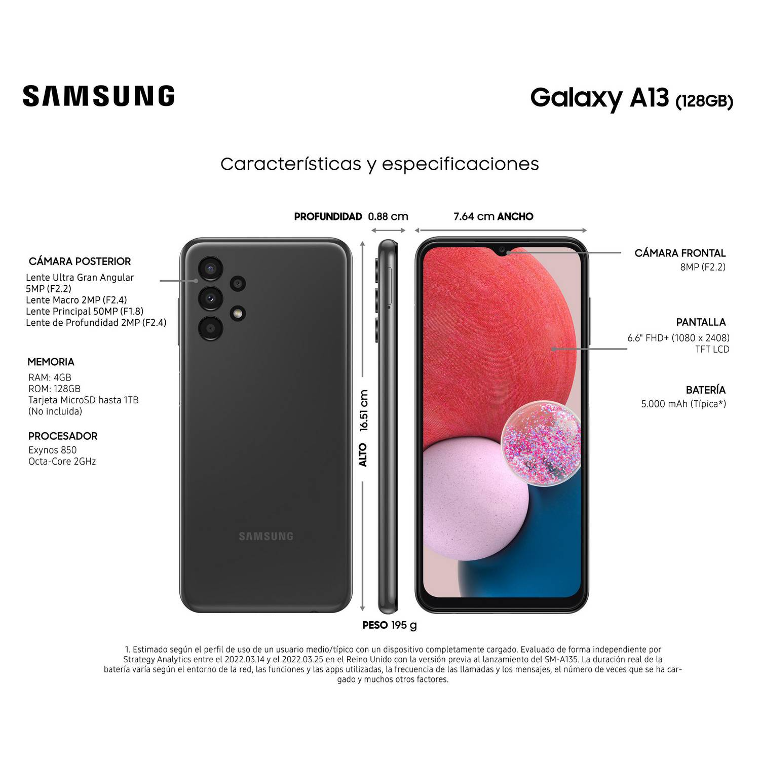 Samsung Galaxy A13 128 GB Black Edition Liberado