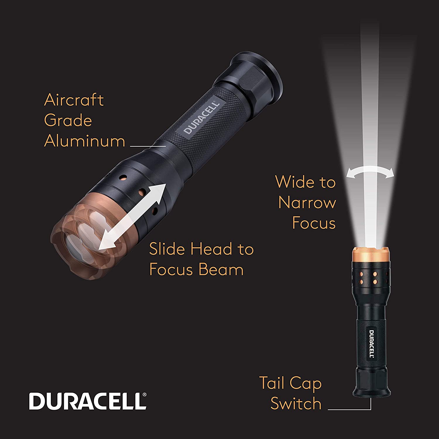 Linterna Duracell Focusing Infinity X1 de 350 Lumenes LED