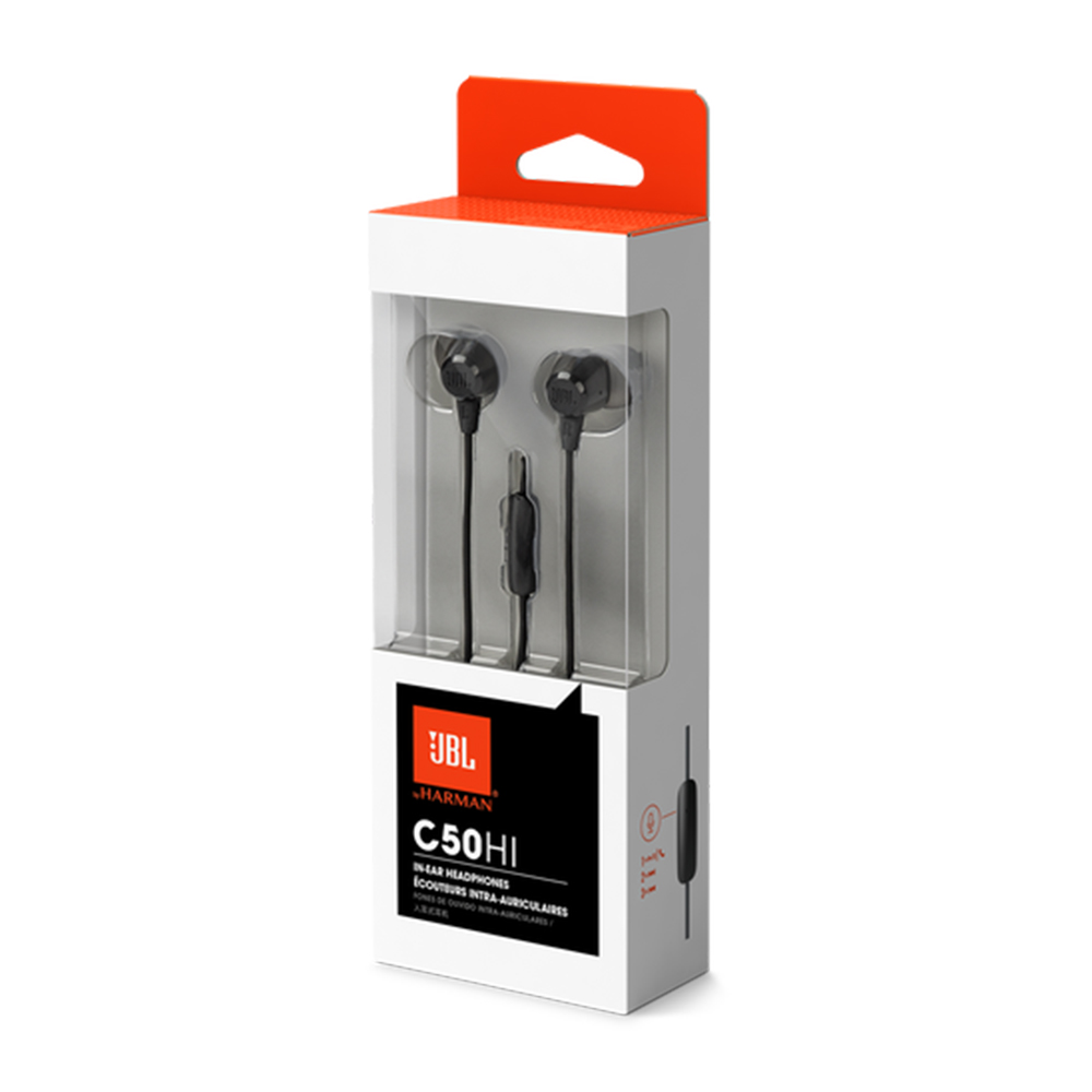 Audifono JBL In Ear con Manos Libre Harman C50 Hi Bass Black