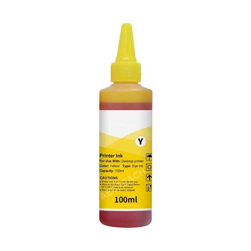 Tinta para Recargar Impresoras 100ML Yellow Premium Quality