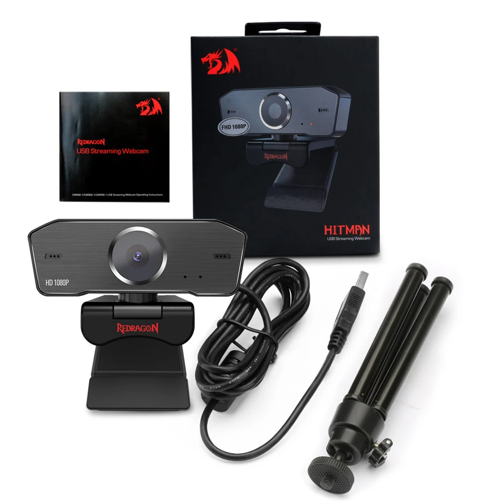 Webcam Redragon Hitman Full HD 1080p GW800 Nivel Profesional