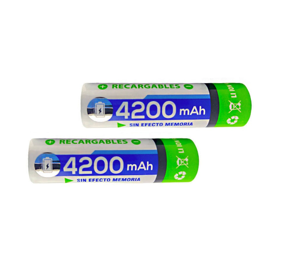 Pack de Pilas Recargables 18650 de Litio 4200MAH High Power