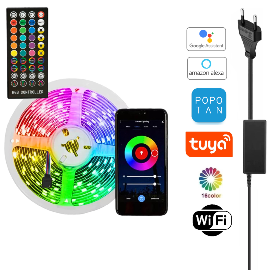 Tira de Luces LED FULL RGB Smart Home WIFI 5M Google/Alexa