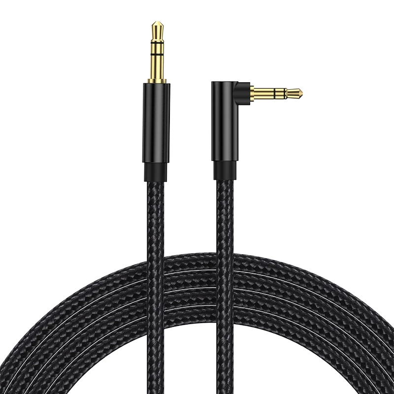 Cable De Audio Premium 1x1 Acordonado con Conector en 90° 3M