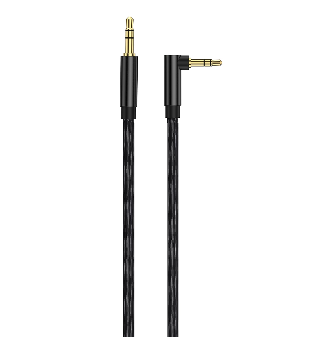 Cable De Audio Premium 1x1 Acordonado con Conector en 90° 3M