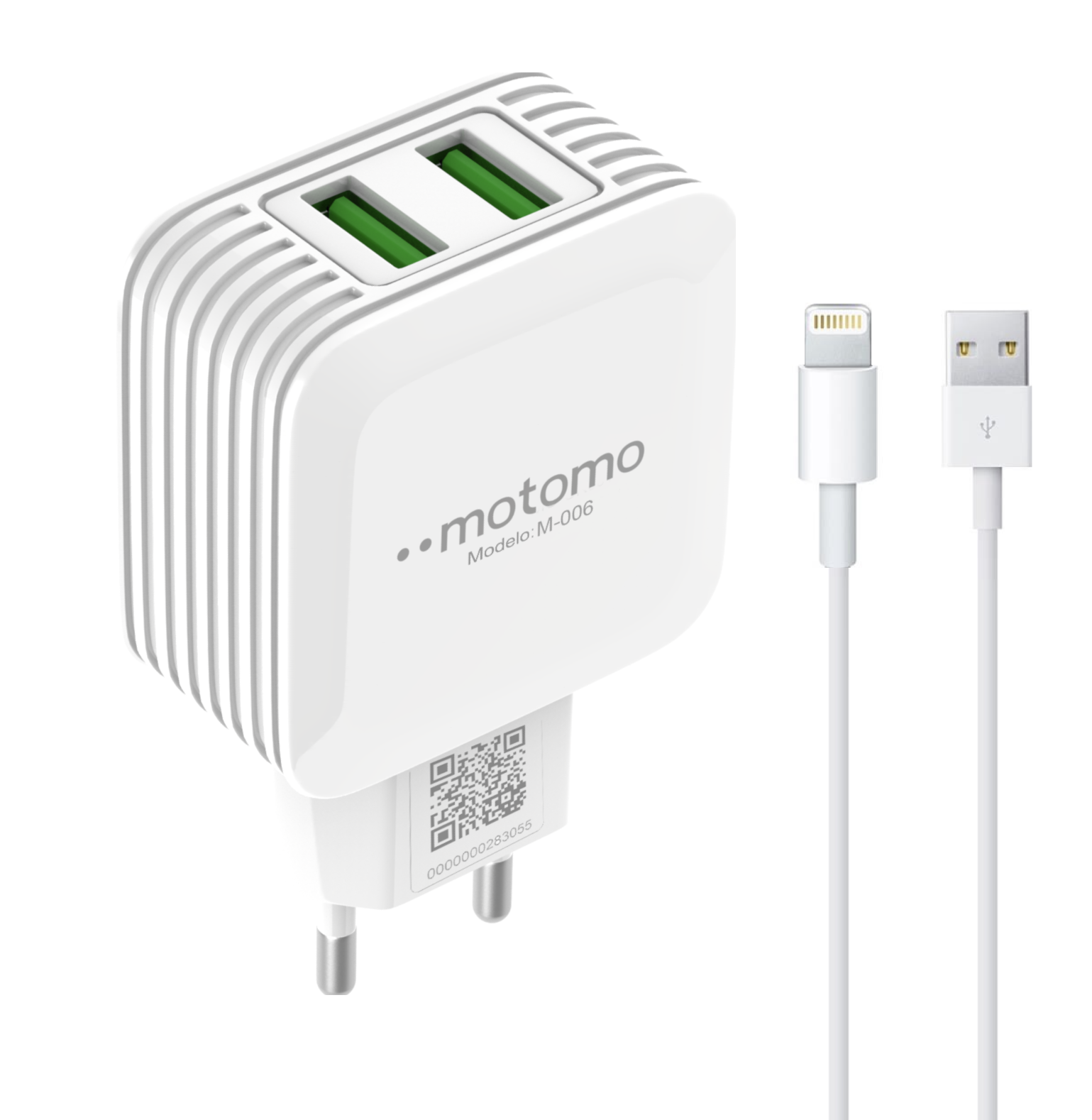 Cargador Para Iphone Motomo 12W Lighning 1m Certificado SEC