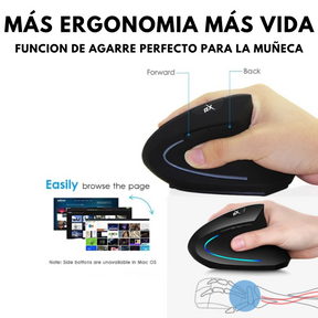 Mouse Gamer Vertical Inalámbrico Ergonómico Bluetooth RX0053