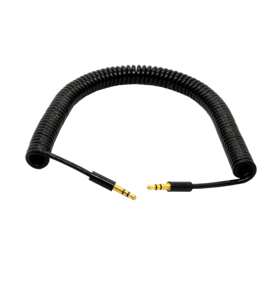 Cable De Audio 1X1 HIFI Tipo Espiral de 1.8 Metros Reforzado