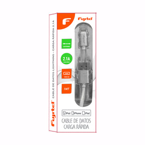 Cable De Datos Fujitel Lightning Acordonado 1m para CarPlay