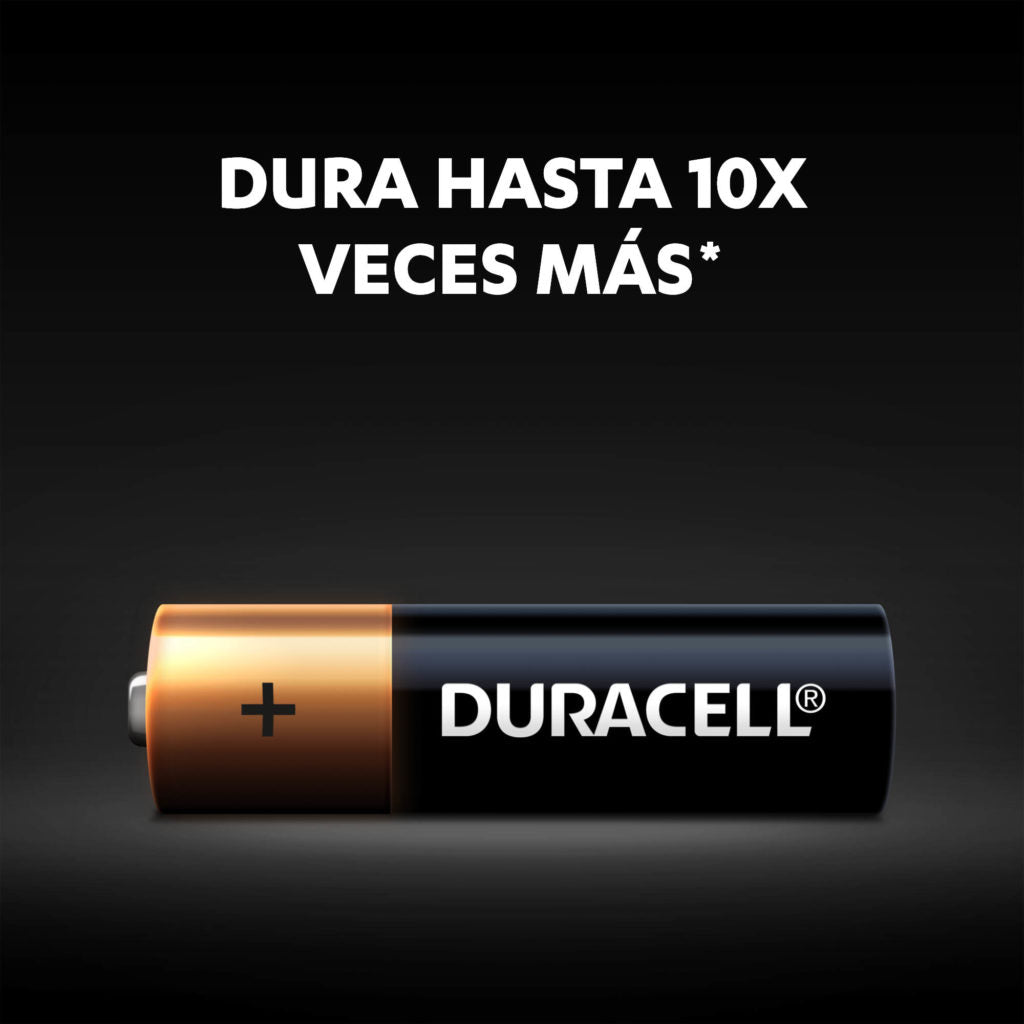 Pack 12 Pilas Duracell AA Alcalina 1.5 V de Larga Duración