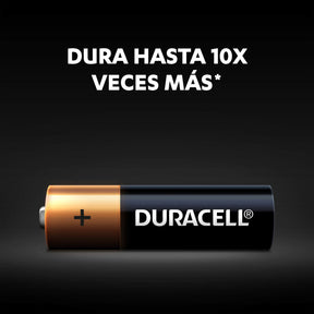 Pack 12 Pilas Duracell AA Alcalina 1.5 V de Larga Duración