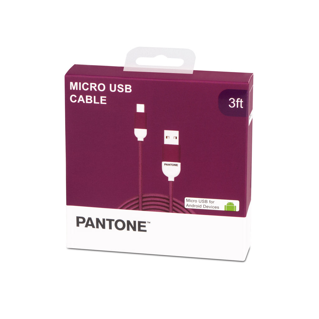 Cable De Datos Micro USB 1 MT Pantone High Speed Morado