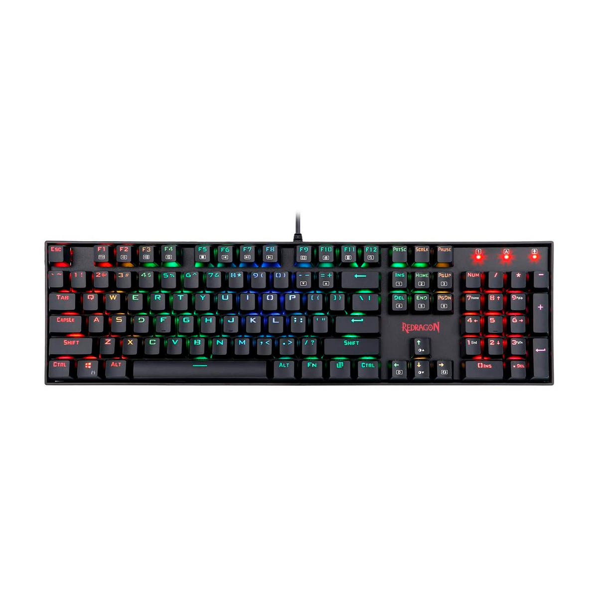 Teclado Gamer Mecanico Redragon Mitra Black RGB K551RGB