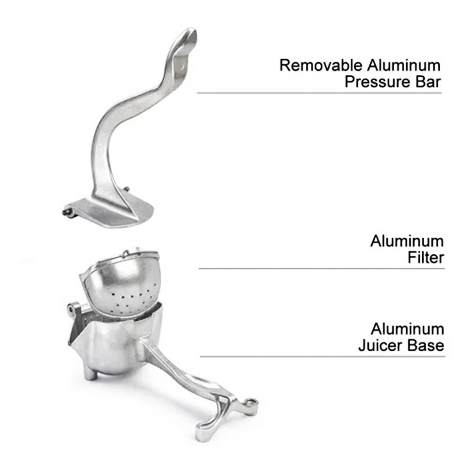 Exprimidor Manual Metalico Para Frutas Multiuso