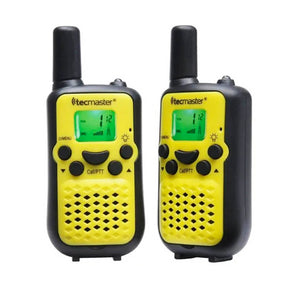 Kit Radios Walkie Talkie Tecmaster 22 Canales Amarillo