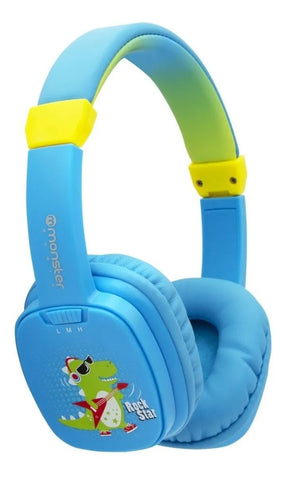 Audifono Dinosaurio para Niños Monster Cool Kids Ck03B Azul