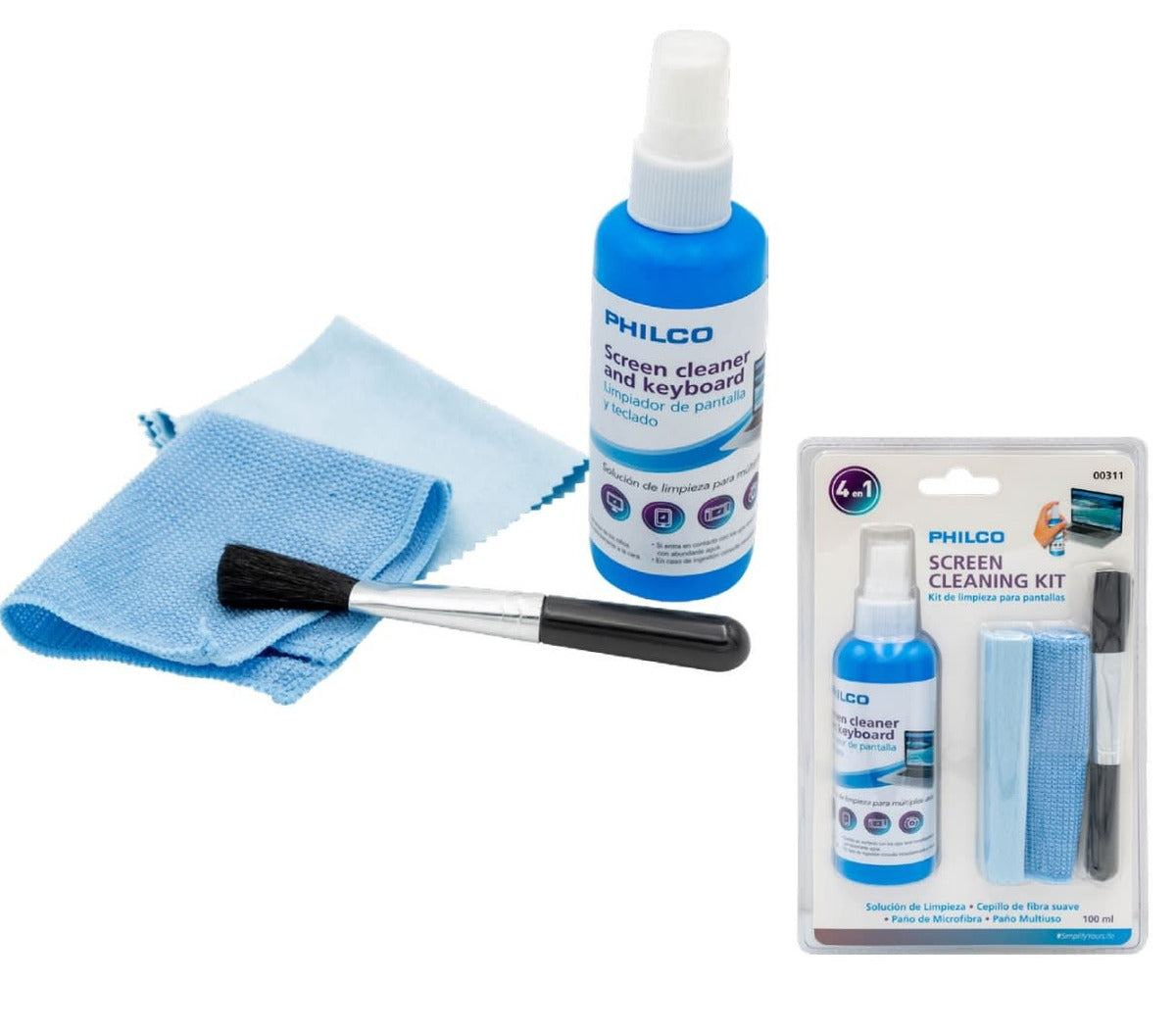 Kit De Limpieza Premium Para Pantallas, PC y Notebooks, 4 En 1 00311