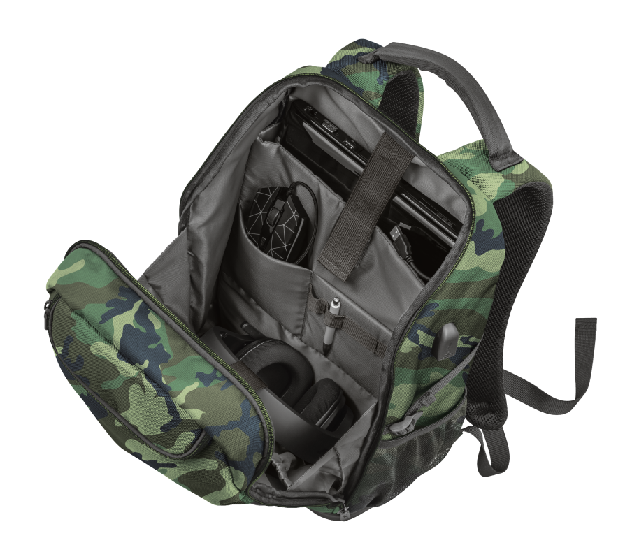 Mochila Gamer Trust Outlaw Lackpack Camo Gxt 1255