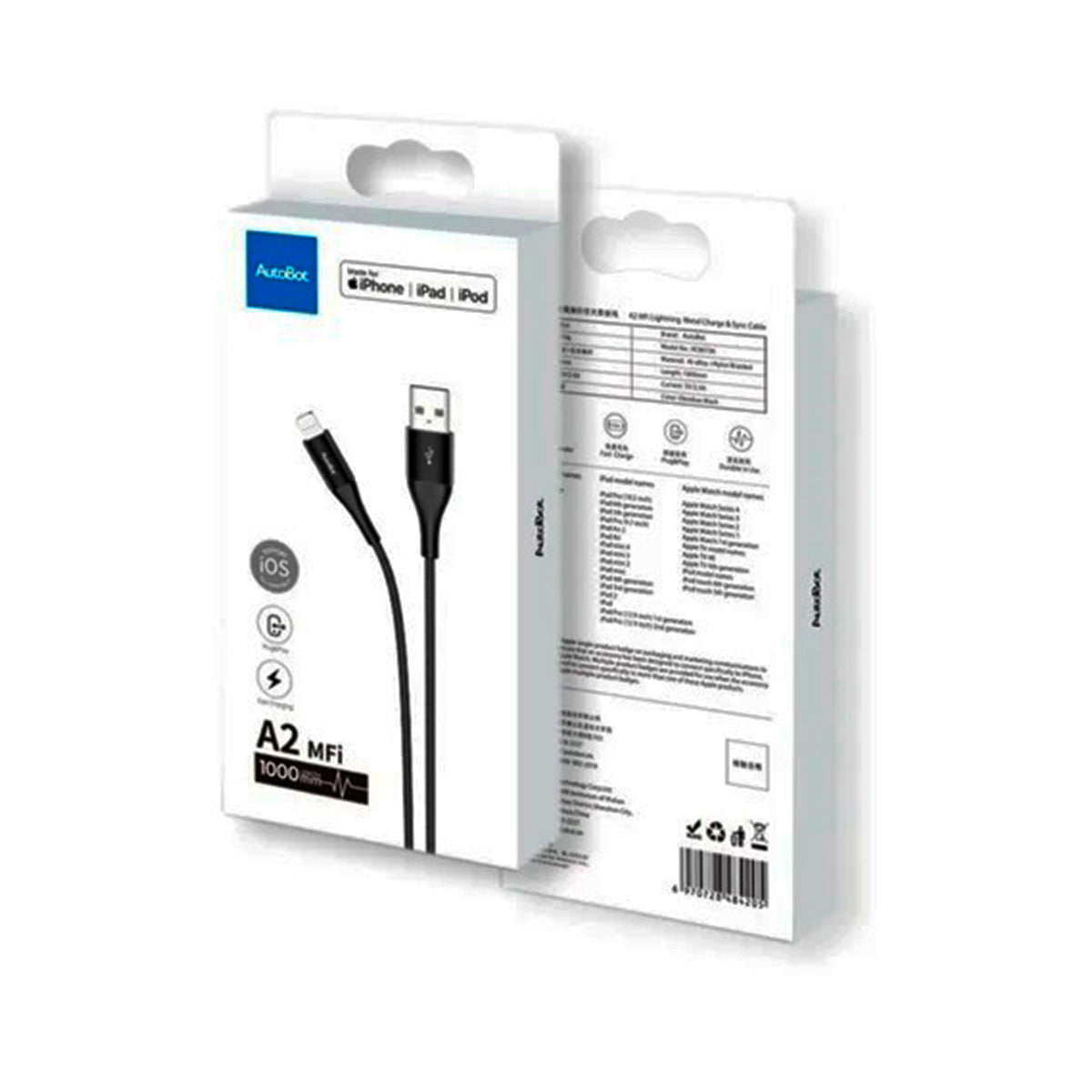 Cable De Datos Lightning 1M Acordonado MFI Deluxe Car Play