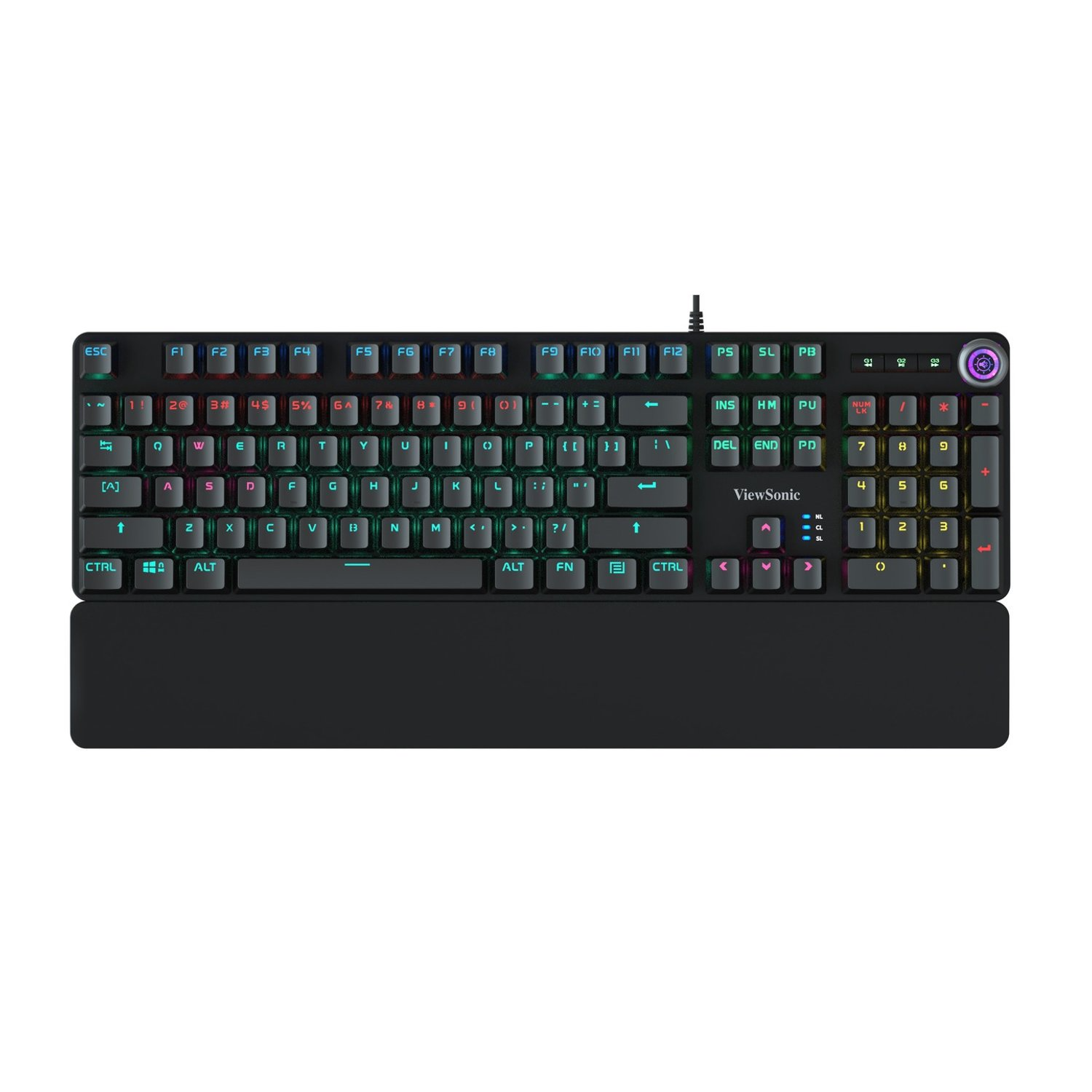 Teclado Mecánico RGB con apoya Muñecas Gamer KU535 ViewSonic