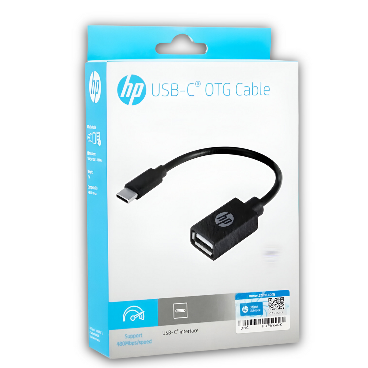 Cable Adaptador OTG USB-C a USB 2.0 HP DHC-TC113