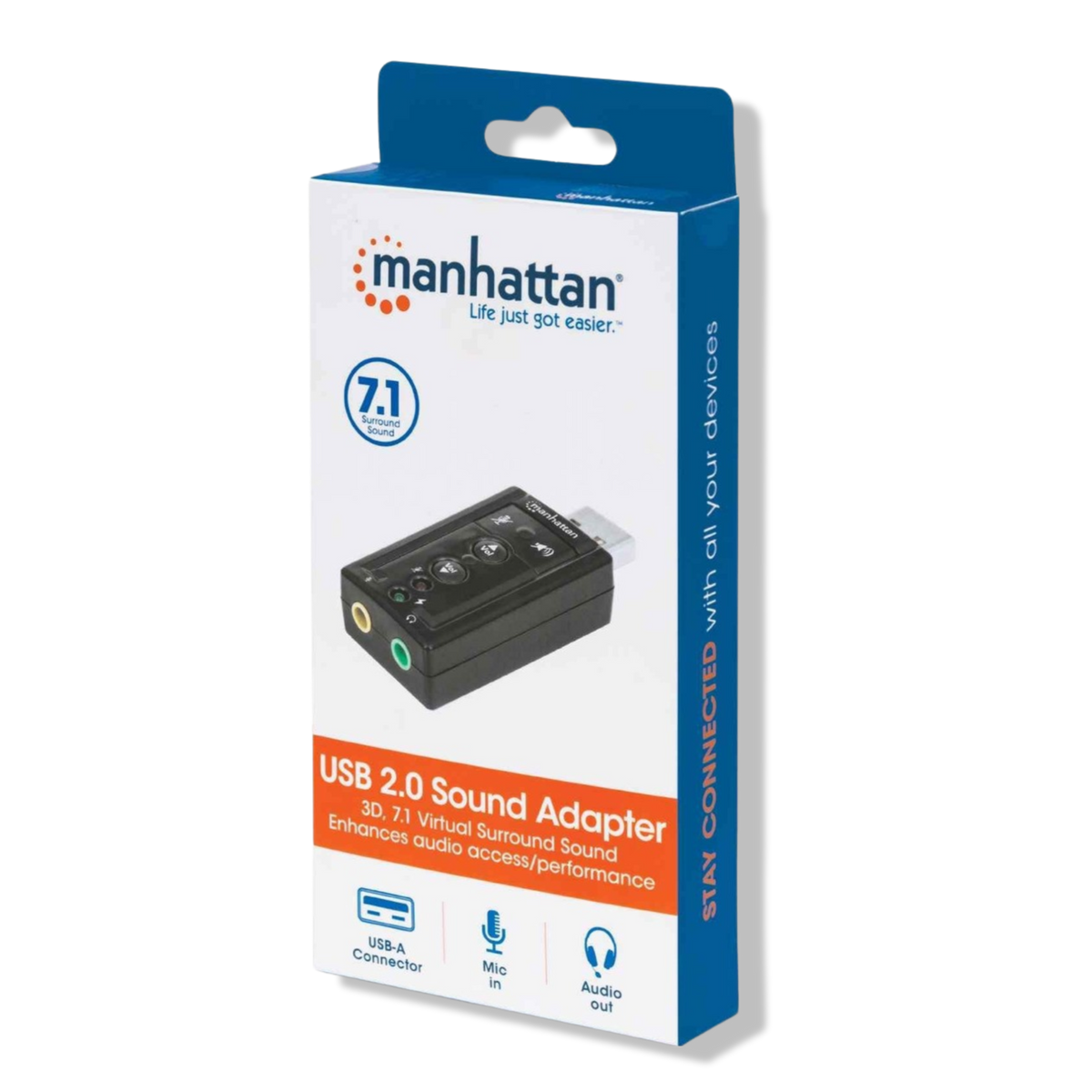 Tarjeta De Sonido Usb Con Audio 7.1 Hd Manhattan 152341