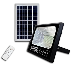 Foco Solar Exterior 40W con Panel Solar HD + Control Remoto