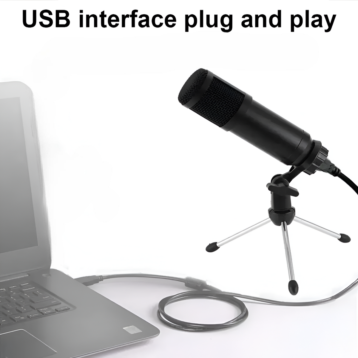 Micrófono Streaming USB Condensador de Estudio C/ Trípode