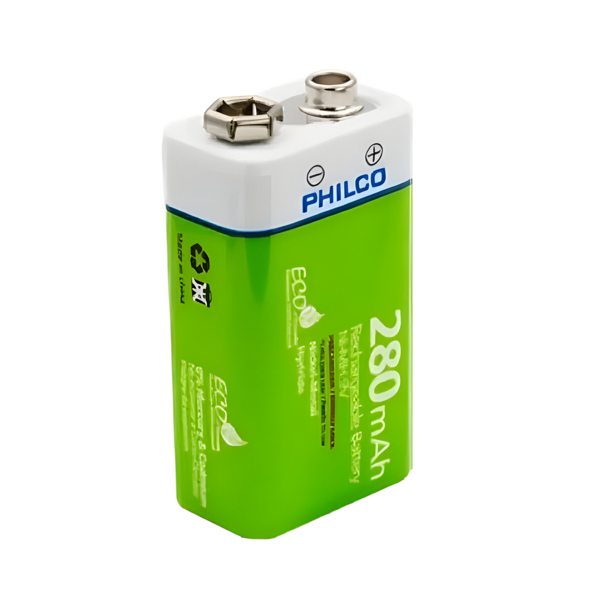 Batería 9V Recargable 280 mAH – Philco Eco Friendly Edition