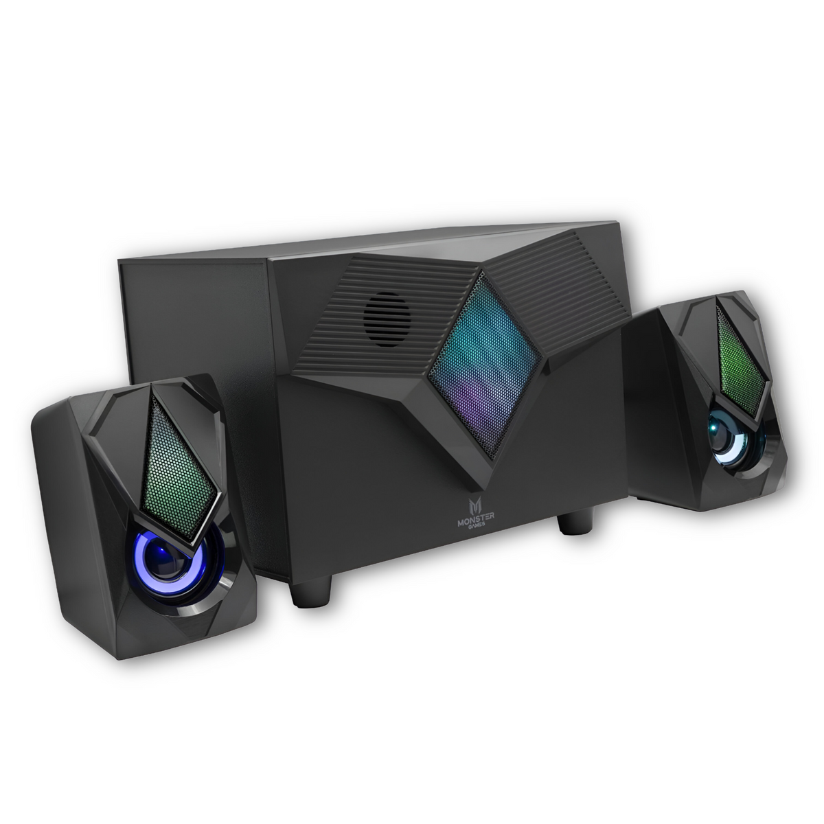 Subwoofer USB Monster 10W RMS Audio Stereo 2.1 RGB SW557