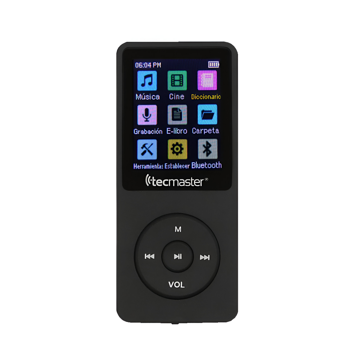 Reproductor MP3 16GB Bluetooth 5.0 Tecmaster TM-300523 Negro