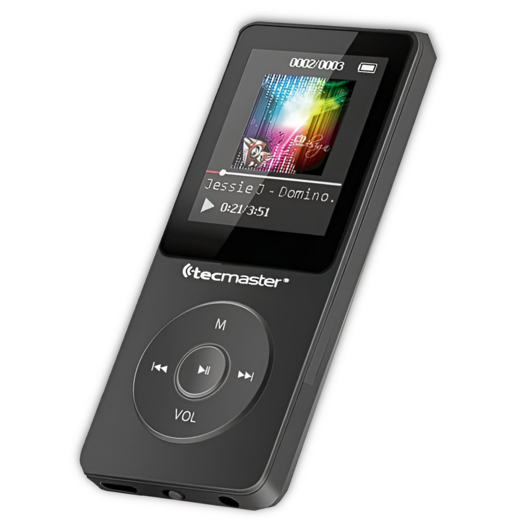 Reproductor MP3 16GB Bluetooth 5.0 Tecmaster TM-300523 Negro