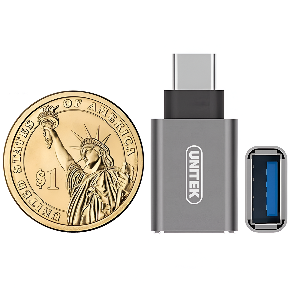 Adaptador OTG USB-C A USB 3.0 High Speed Unitek Y-A025CGY