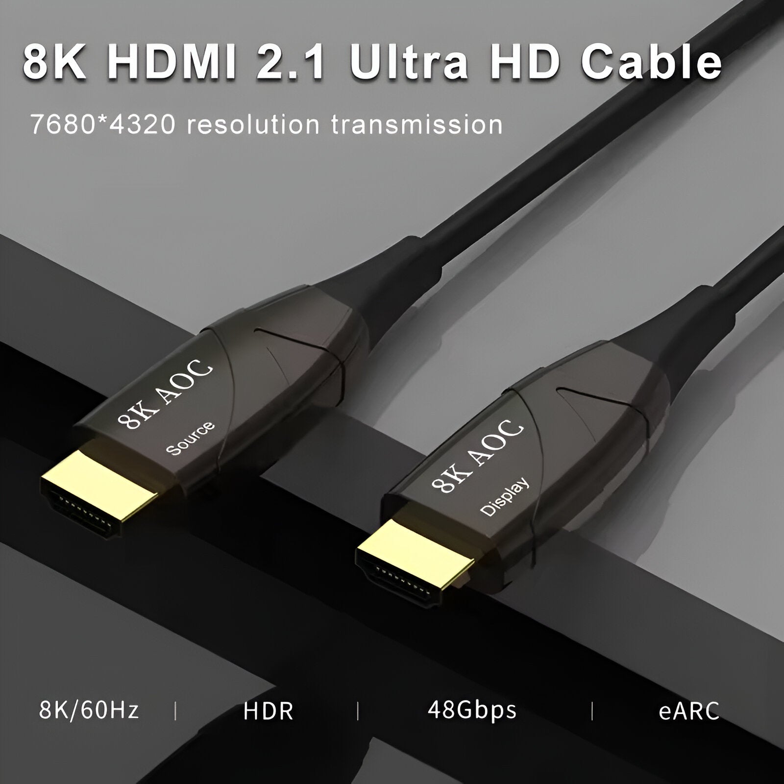 Cable HDMI 8K Profesional V2.1 de Fibra Óptica 20MT 48Gbps