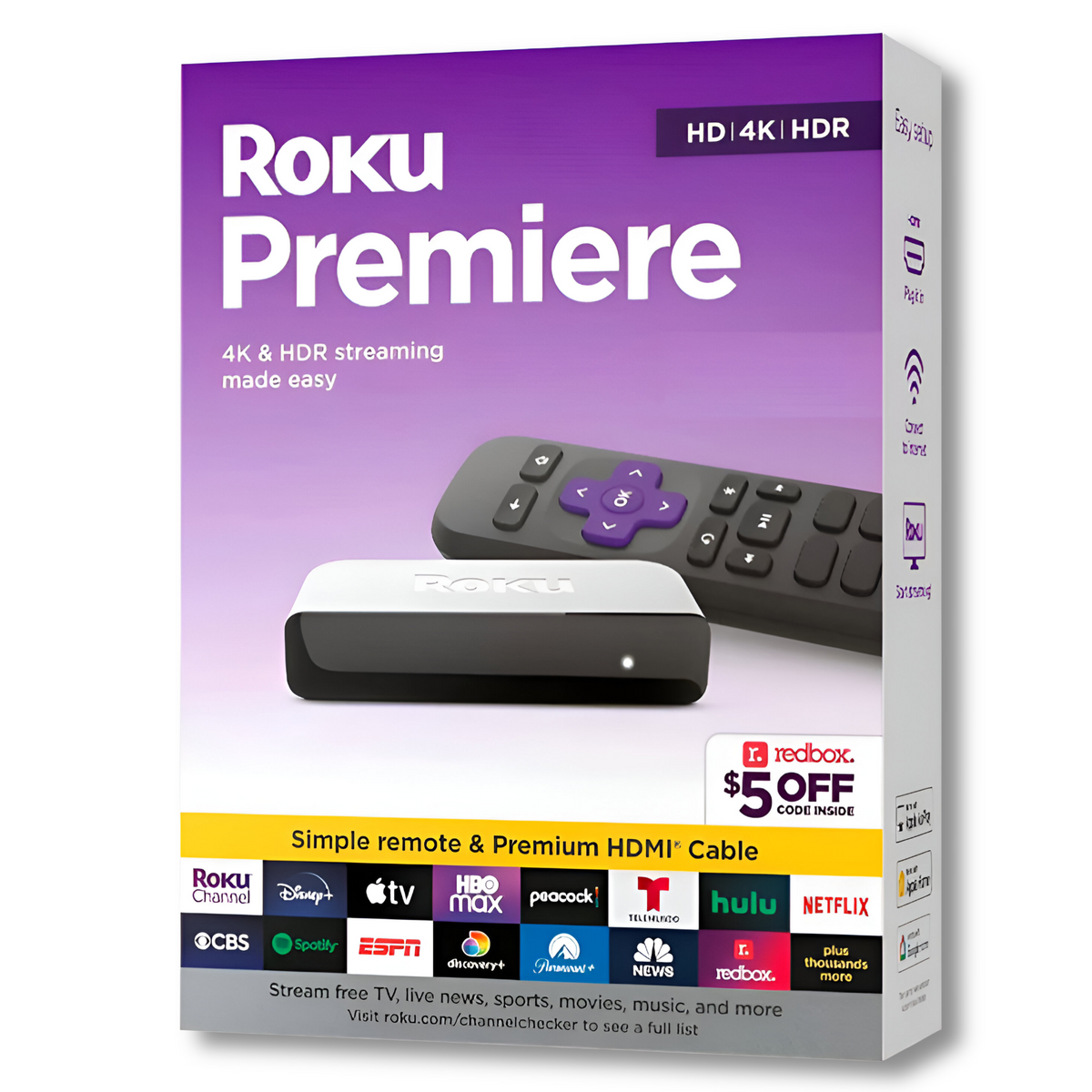 Roku TV Premiere Edition UHD 4K + HDR Streaming TV Quad-Core