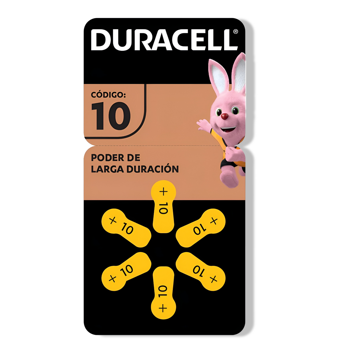 Pila Duracell 10 Auditiva Pack de 6U - 1.45V Larga duración