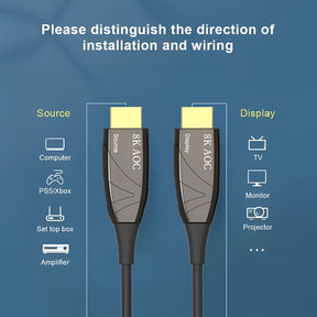 Cable HDMI 8K Profesional V2.1 de Fibra Óptica 20MT 48Gbps