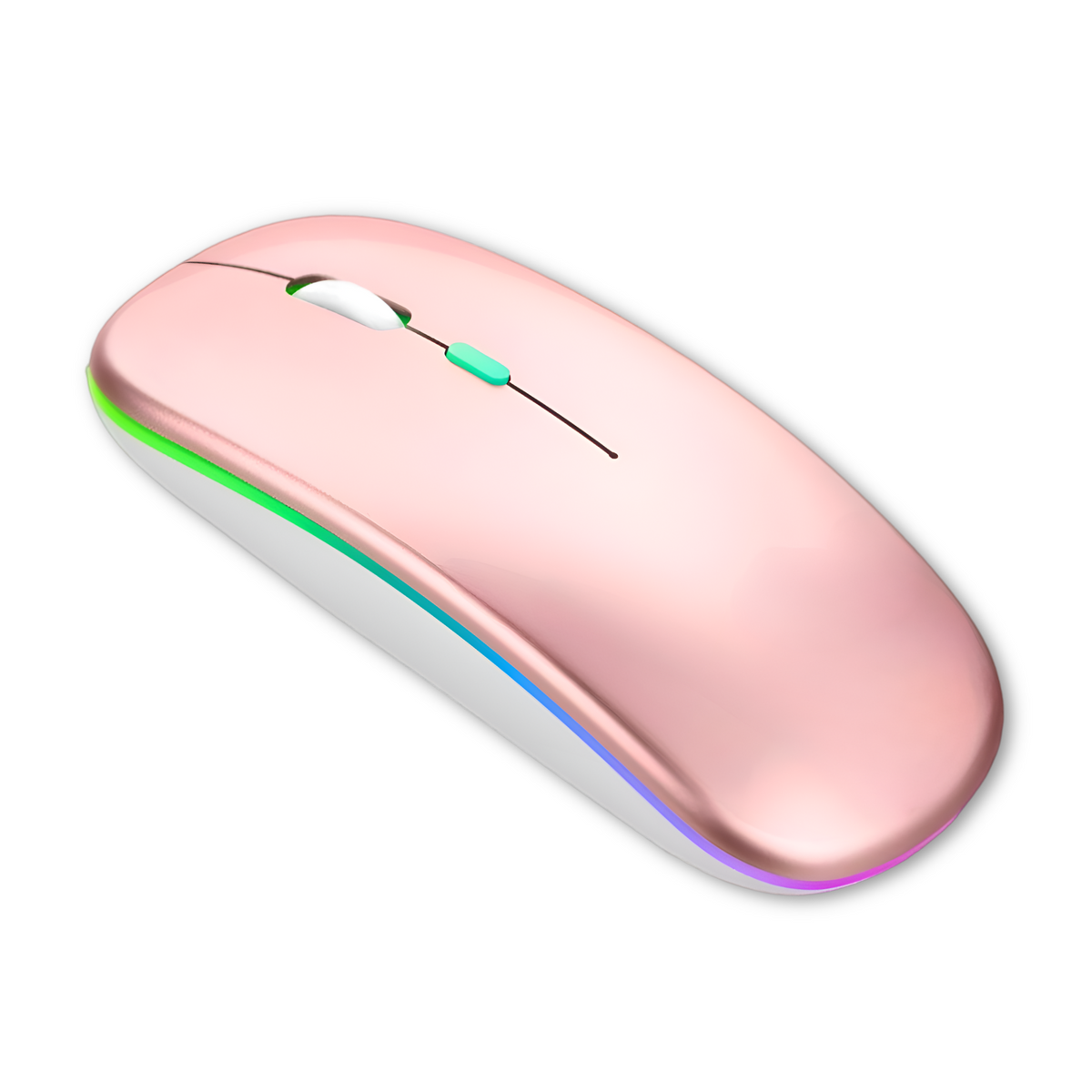 Mouse Dual Inalámbrico Rosado Recargable Bluetooth + USB 2G